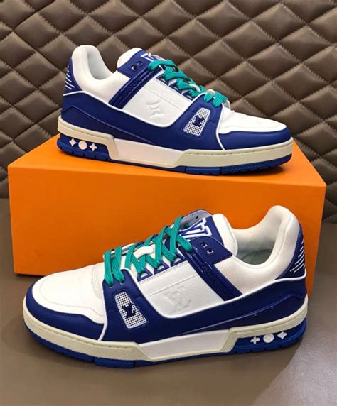 blue louis vuitton sneakers.